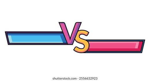 VS fight illustration for games, battles and sports