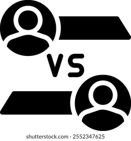 vs glyph icon illustration vector