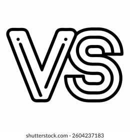 VS Icon for Competition and Battle - Clean Vector Design