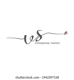 VS Initial Handwriting logo luxury vector beauty