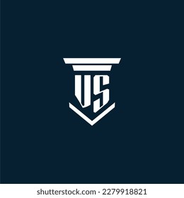 VS erste Anwaltskanzlei für das Monogramm-Logo mit Säulendesign