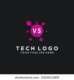 VS initials bubble logo template vector illustration stock image