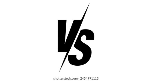 VS Letter Drawing Style Design Icon, Versus, Fight, Competition Logo Vector Illustration.	