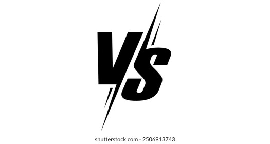 VS Letter Drawing Style Design Icon, Versus, Fight, Competition Logo Vector Illustration.
