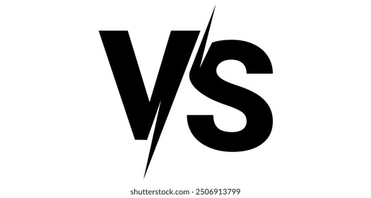 VS Letter Drawing Style Design Icon, Versus, Fight, Competition Logo Vector Illustration.
