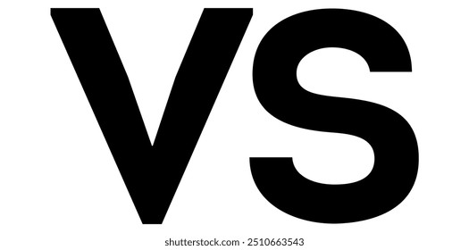 VS Letter Drawing Style Design Icon, Versus, Fight, Competition Logo Vector Illustration.	