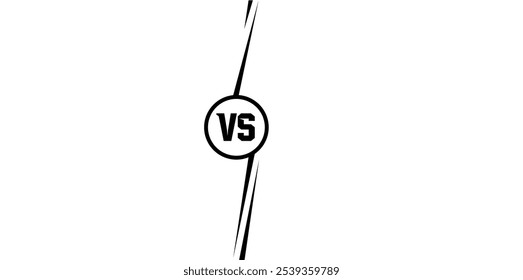 VS Letter Drawing Style Design Icon, Versus, Fight, Competition Logo Vector Illustration.	