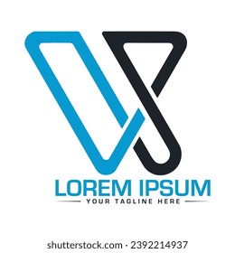 VS Letter Logo Design Creative and Modern Logo Design