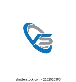 vs. vector de diseño de logotipo de letra