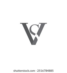 VS letter logo template design illustration abstract vector
