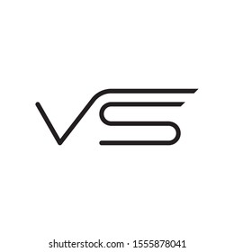 VS letter logo template vector icon design