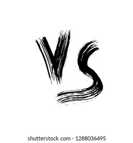 vs lettering vector illustration