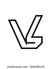 VS Lettermark logo design vector.