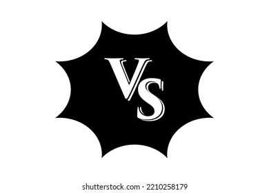 Vs letras con icono de línea sobre fondo blanco. Versus logo, símbolo y fondo. Cartel de Vs para juego, batalla y deporte. Ilustración vectorial.