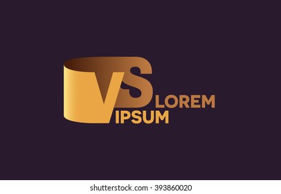VS letters logo, V and S letters logo alphabet design.