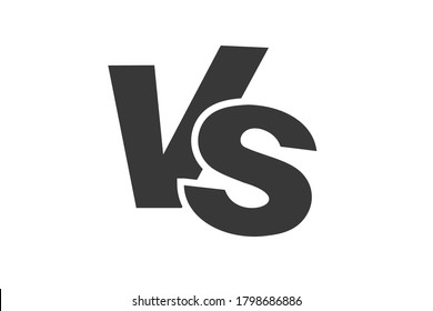 VS vs letters vector logo icon isolated on white background. VS wind illustration isolated on white background. Flat design