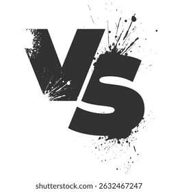 VS letters vector logo icon. Versus symbol design. Competition, fight, confrontation, opposition, match or battle concept isolated on transparent background