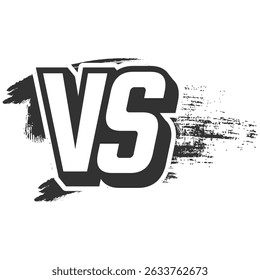VS letters vector logo icon. Versus symbol design. Competition, fight, confrontation, opposition, match or battle concept isolated on transparent background