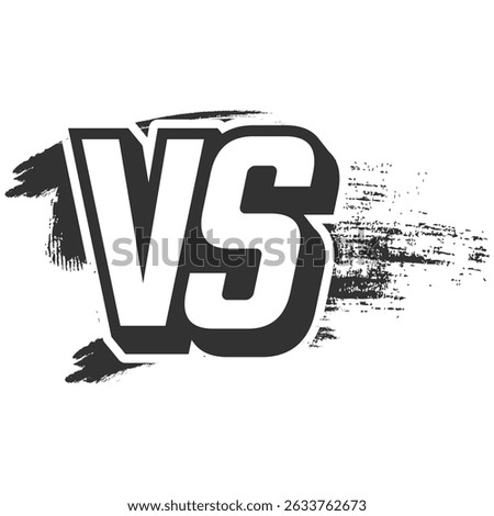 VS letters vector logo icon. Versus symbol design. Competition, fight, confrontation, opposition, match or battle concept isolated on transparent background