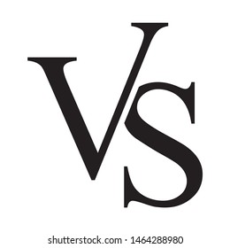 VS letters  Versus logo for sports, fight icon. Vector