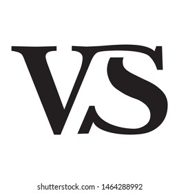 VS letters  Versus logo for sports, fight icon. Vector