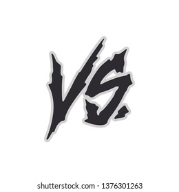 VS letters. Versus sign. Fight competition. Battle vs match. Game match. VS isolated. Comics style design with lightning. Duel symbol. Logo template. Competition symbol. Rivalry symbol. Battle