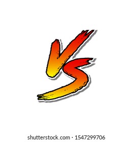 VS letters. Versus Vector Illustration