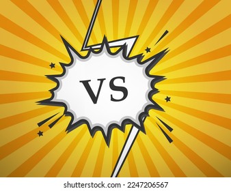 VS letters. Versus Vector illustration isolated on white background.Eps 10.