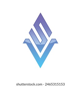 vs logo abstract symbol vector logo