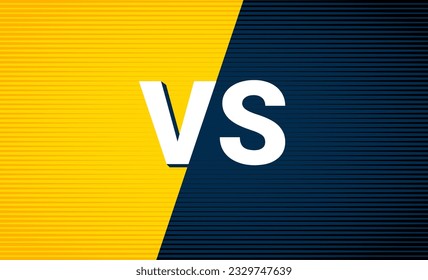 VS logo background icon vector concept. Typography versus fight banner frame duel competition symbol battle