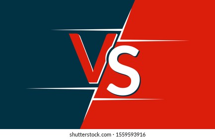 VS logo background. Versus screen for battle, game, sport team, boxing fight, match, competition. Vector illustration.