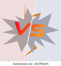 vs logotipo. plantilla de título de batalla. diseño brillante de relámpagos. Vector Premium