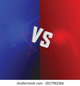vs logo. battle headline template. sparkling lightning design. Premium Vector