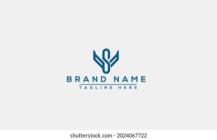 VS Logo Design Template Vector Graphic Branding Element.