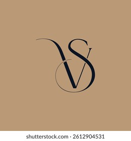 VS logo design. Vector illustration.