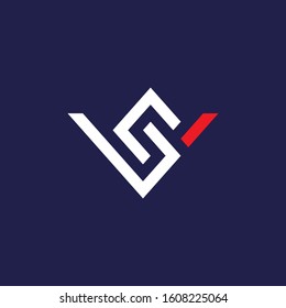 VS Logo design vector modern icon