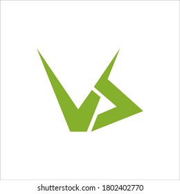 VS logo design vector sign