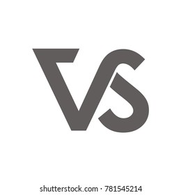 VS logo initial letter design template illustration