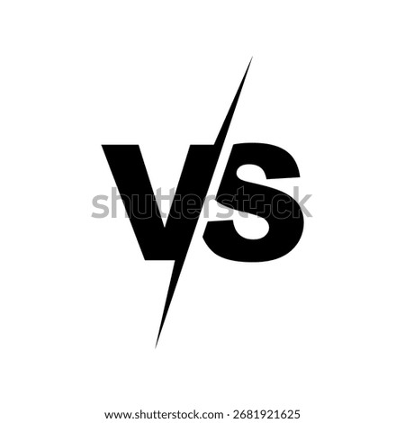 VS logo sport for match.