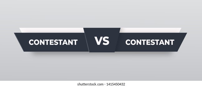 VS Logo. Versus Board of rivals, with space for text.