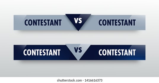 VS Logo. Versus Board of rivals, with space for text. vector illustration. Grey vs banner. football, basketball, soccer screen. vector illustration. yellow. in dark background