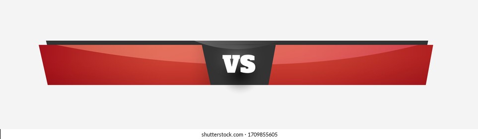 VS Logo. Versus Board of rivals, with space for text. vector illustration. Grey vs banner. football, basketball, soccer screen. vector illustration. yellow. in dark background