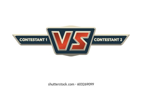 VS Logo. Versus Board of rivals, with space for text.