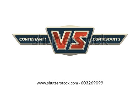 VS Logo. Versus Board of rivals, with space for text.