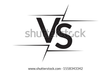 VS logo. Versus icon for game, sport team, boxing fight, competition. Vector illustration.