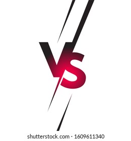 VS logo. Versus sign. Confrontation in the game. Competitions. Martial arts. Battle concept. Fight vector. Sport games. Tournament background. Vector illustration.