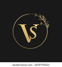 VS luxury logo design Template