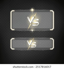 VS modern  red and blue visuals used for sports and gaming.