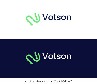 plantilla de diseño de logotipo de letras de monograma de VS