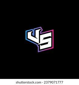 VS monogram logo design with abstract shape concept in vector